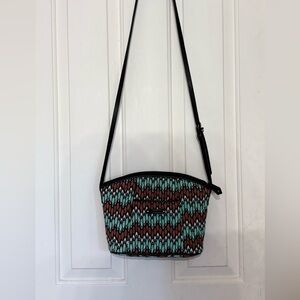 Vera Bradley Crossbody Bag in Black, Brown, and Teal